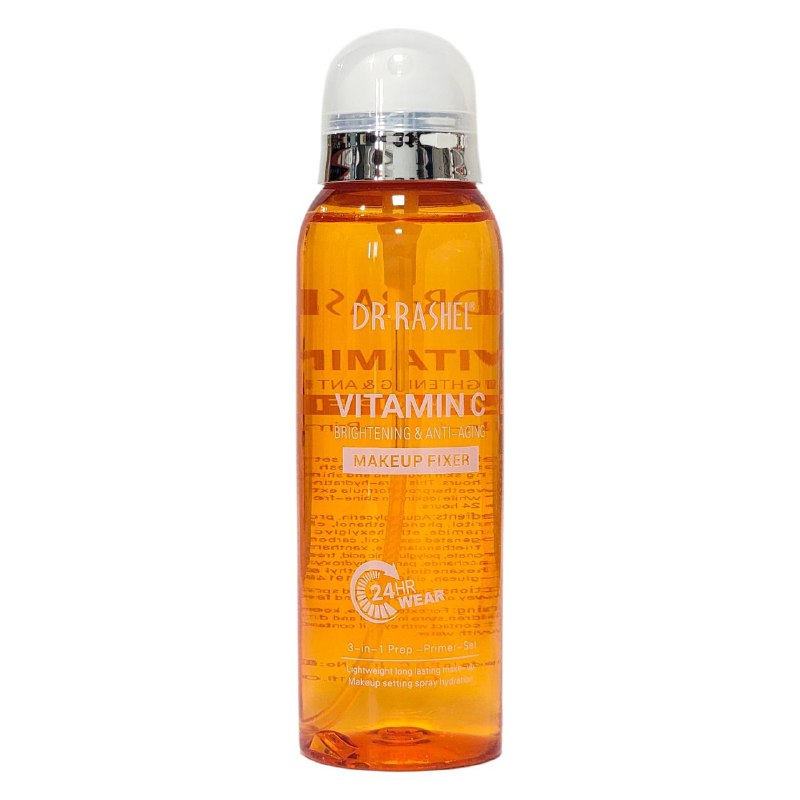 FIJADOR DE MAQUILLAJE 3 EN 1 DE VITAMINA C, FIJADOR, ILUMINADOR Y ANTIEDAD DR RASHEL 160ML