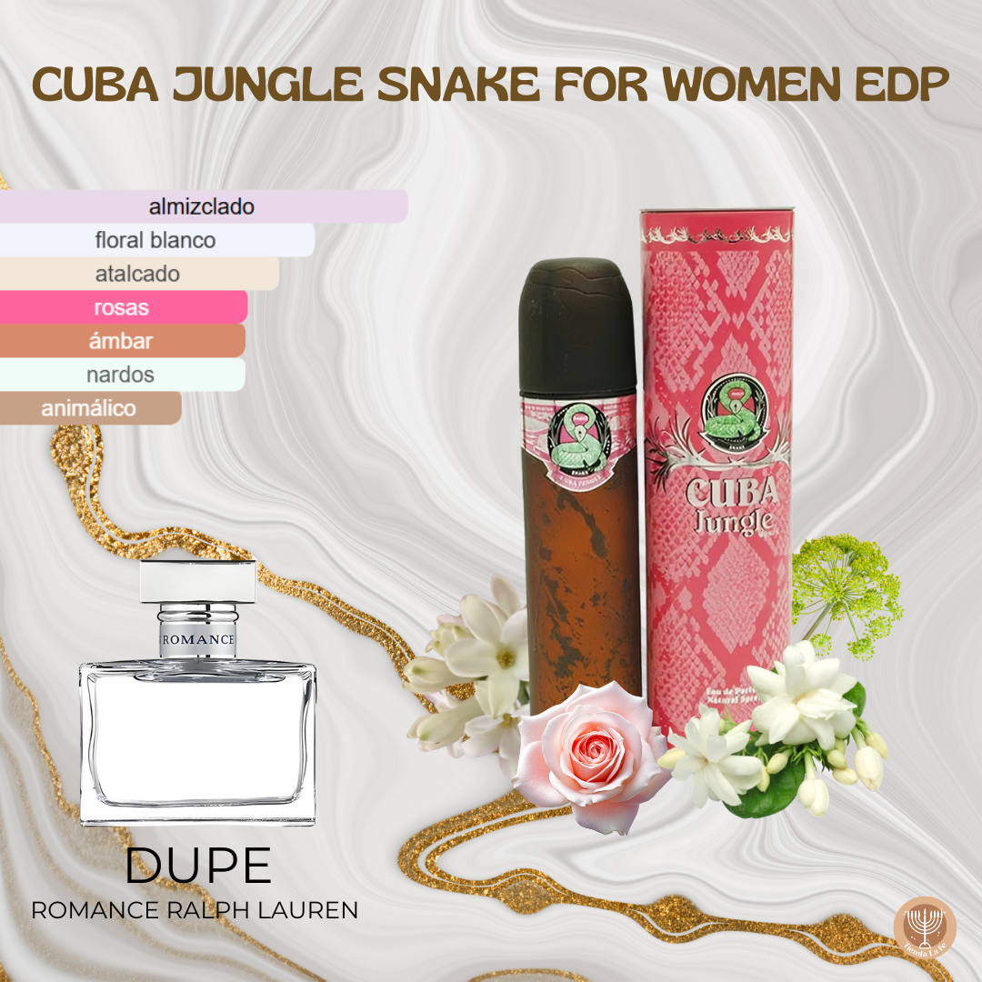 CUBA JUNGLE SNAKE FOR WOMEN EDP 100ML (M)(DUPE DE ROMANCE RALPH LAUREN)