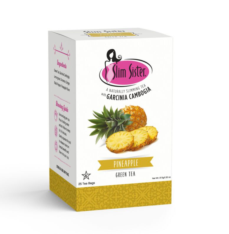 TE NATURAL ADELGAZANTE PARA CONTROLAR EL APETITO, SABOR PIÑA Y GARCINIA CAMBOGIA SLIM SISTER 25UND