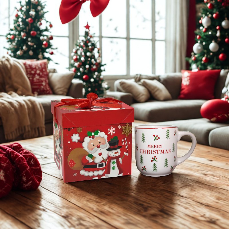 CAJA DE REGALO NAVIDEÑA MEDIANA 15X15CM