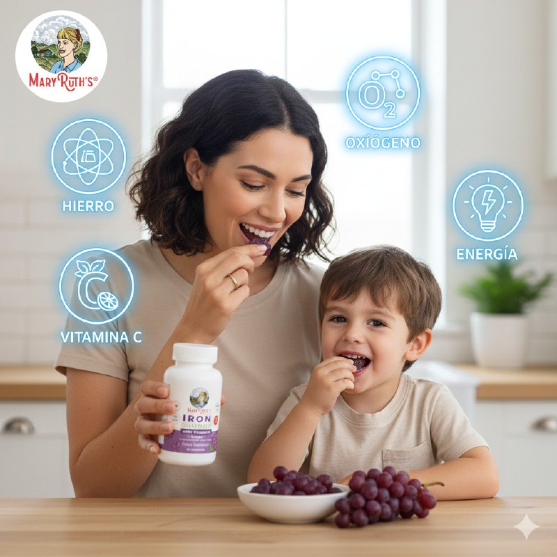 VITAMINAS EN GOMITAS DE HIERRO CON VITAMINA C SABOR A UVA PARA NIÑOS M