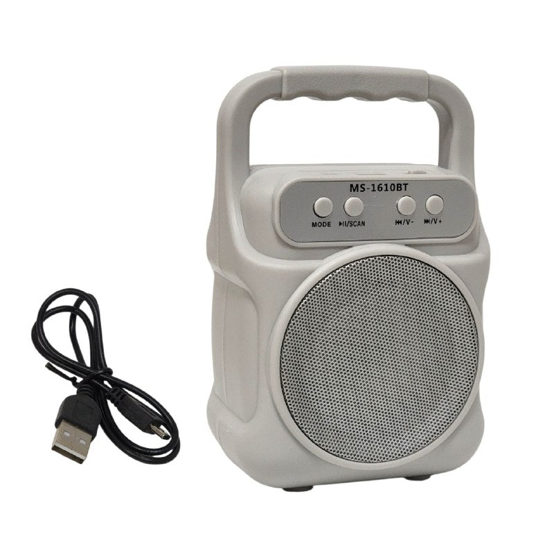 PARLANTE ALTAVOZ INALAMBRICO USB, TF Y RADIO BLUETOOTH, BATERIA DE LARGA DURACION POTENCIA 6W 12X19CM MS-1610BT