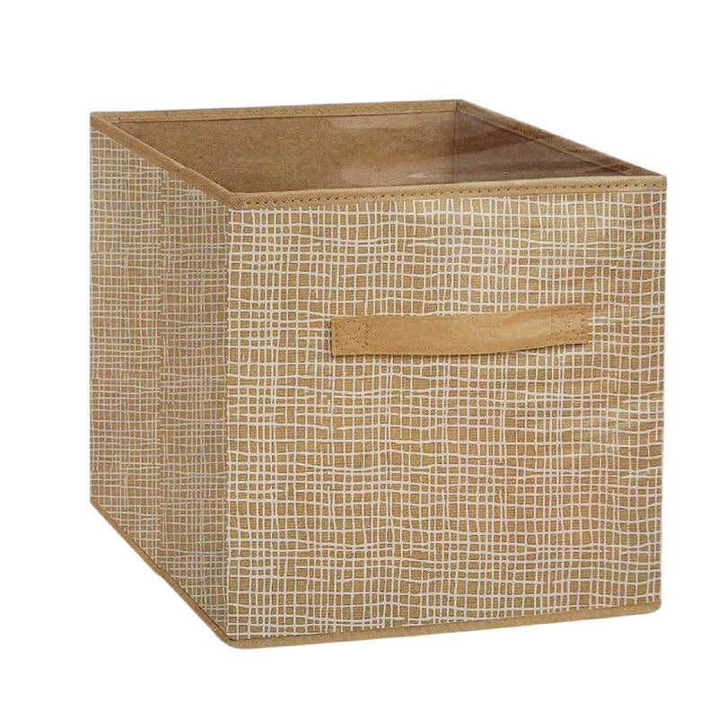 ORGANIZADOR CAJA DE ALMACENAMIENTO PLEGABLE DE TELA, CESTA CON ASA MULTIFUNCIONAL PARA ORGANIZAR ROPA, JUGUETES, ETC CLOSET ESSENTIALS 27.9X26.7X26.7CM