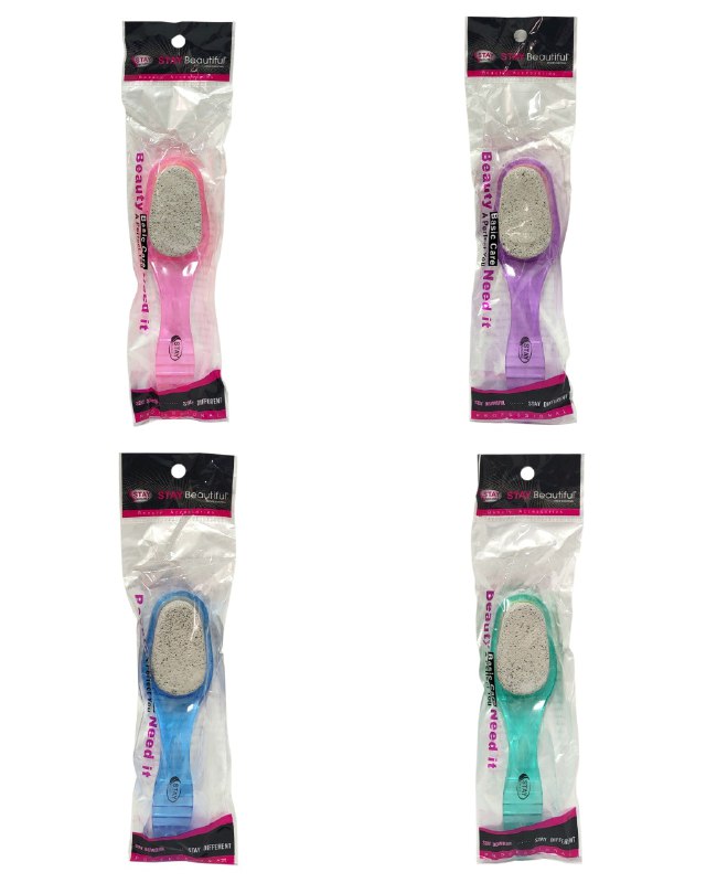 LIMA PIEDRA POMEZ LIMA DE PEDICURA 2 EN 1 STAY BEAUTIFUL 2X21CM, 4 COLORES