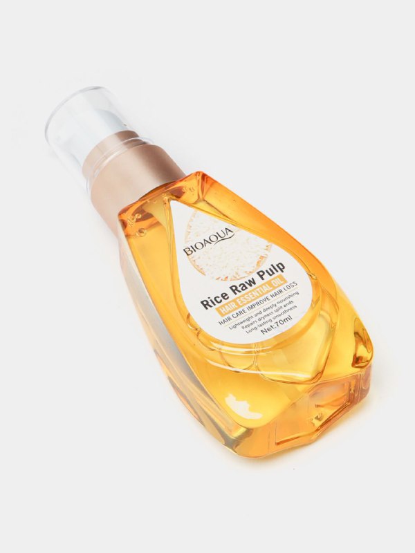 ACEITE PARA EL CABELLO REPARADOR Y ANTICAIDA CON EXTRACTO DE PULPA DE CRUDA DE ARROZ BIOAQUA 70ML