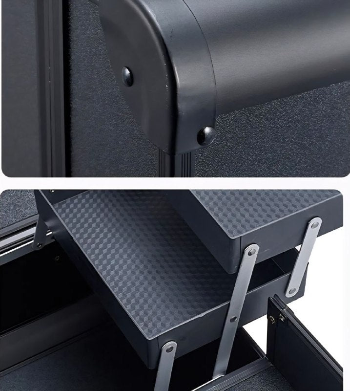 ESTUCHE ORGANIZADOR PROFESIONAL DE MAQUILLAJE, COSMETIQUERA PORTATIL DE 4 BANDEJAS PLEGABLES, 4 COLORES 32X21X26CM