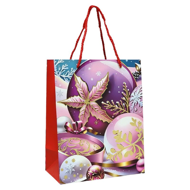 BOLSA DE REGALO NAVIDEÑA PEQUEÑA 18X23X10CM