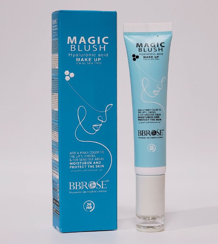 BLUSH RUBOR DE MAQUILLAJE MAGICO DE ACIDO HIALURONICO, DA BRILLO ROSADO NATURAL EN LOS LABIOS Y LAS MEJILLAS MATE, FACIL ABSORCION DURA TODO EL DIA BBROSE 30ML