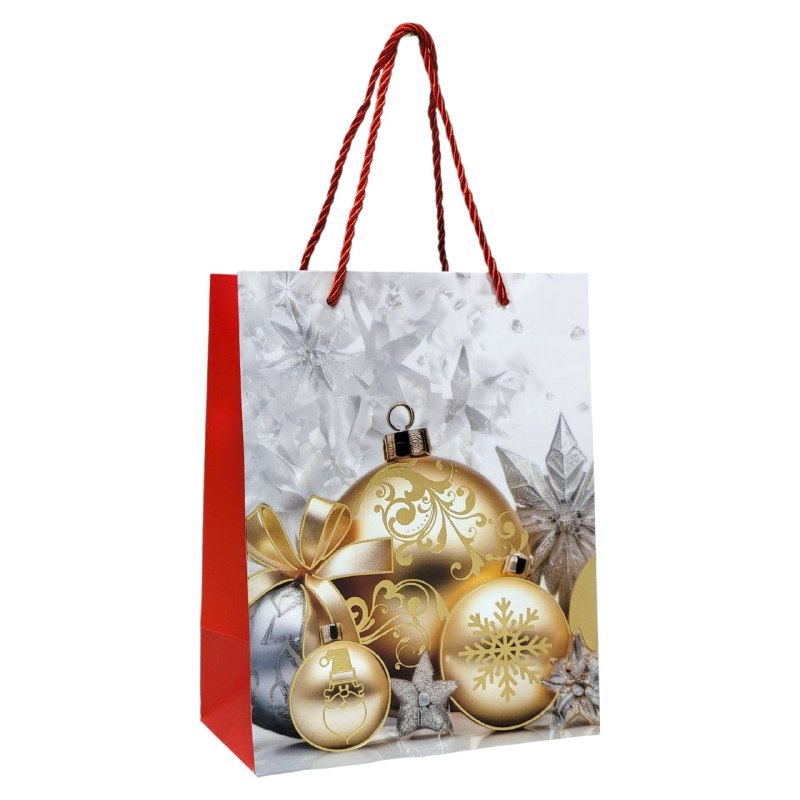 BOLSA DE REGALO NAVIDEÑA PEQUEÑA 18X23X10CM