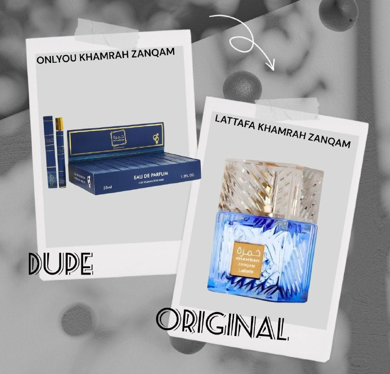 PERFUME EN TUBO PARA HOMBRE ONLYOU KHAMRAH ZANQAM EDP 35ML (H) (AROMA SIMILAR LATTAFA KHAMRAH ZANQAM)