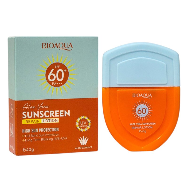 PROTECTOR SOLAR EN CREMA DE ALTA PROTECCION DE ALOE VERA 40G, REPARA Y EMBELLECE LA PIEL DE FORMA NATURAL BIOAQUA