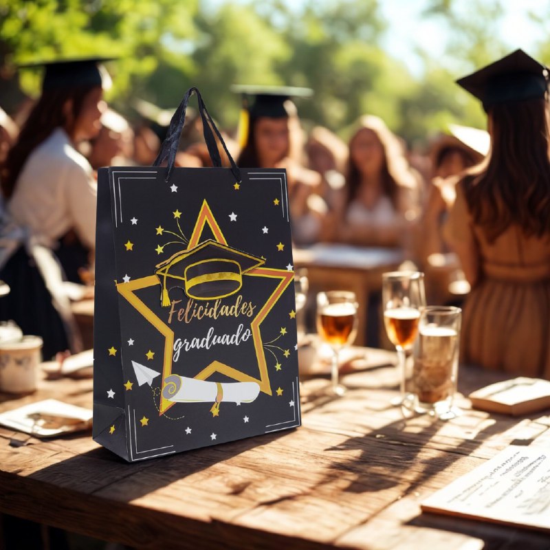 BOLSA DE REGALO DE GRADUACION GRANDE 30X40X12CM