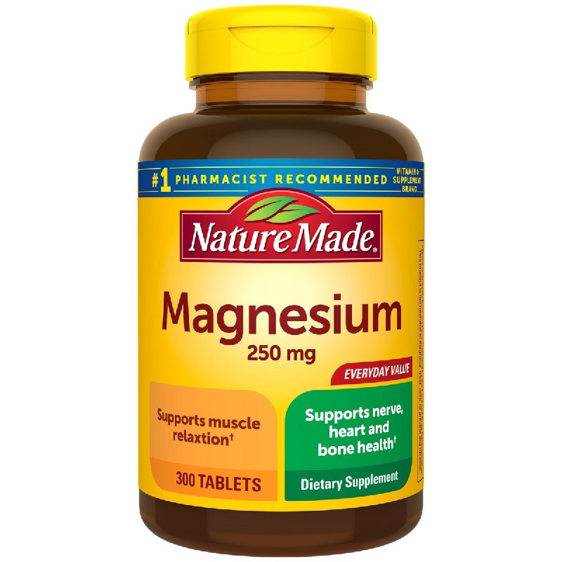 VITAMINAS EN TABLETAS DE MAGNESIO PARA LA RELAJACION MUSCULAR NATURE MADE 300UND