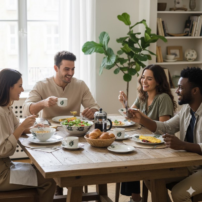 PLATOS JUEGO DE VAJILLA DE PORCELANA DE 20 PIEZAS ELEGANTES ROYAL LINE