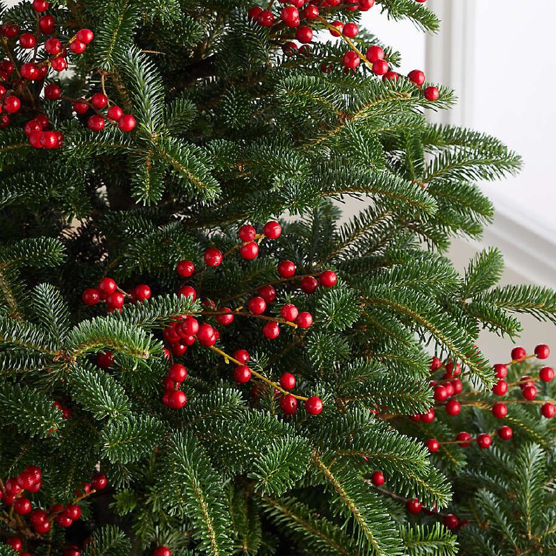 DECORACION ADORNO NAVIDEÑO TALLOS DE ACEBO CON BAYAS ROJAS ELEGANTES BRILLANTES