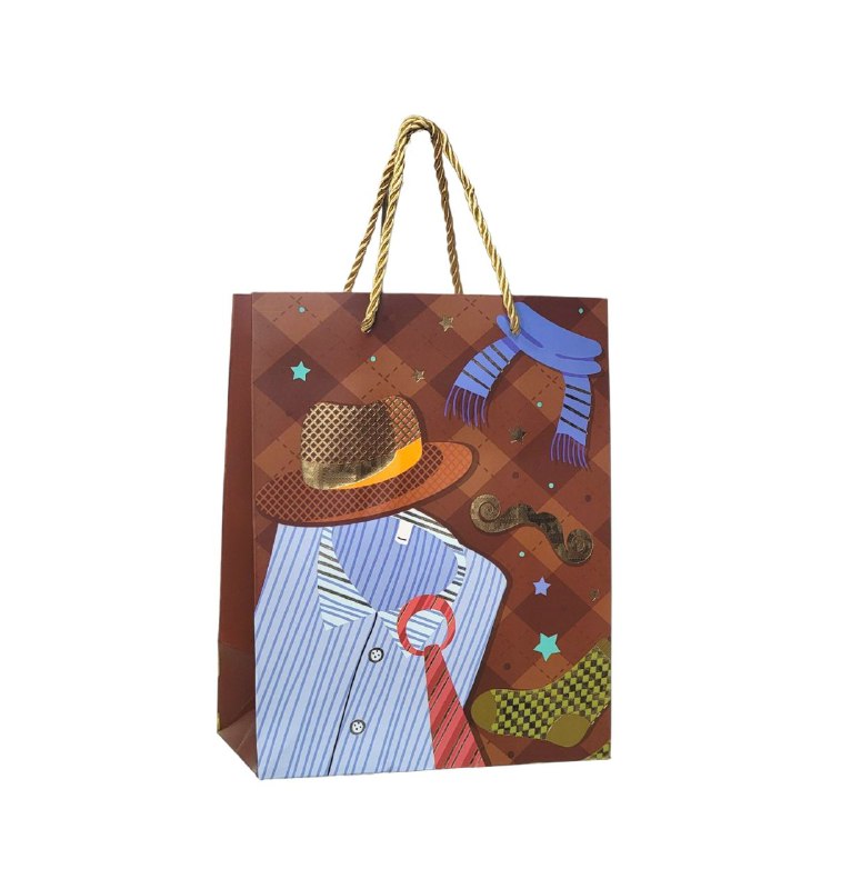 BOLSA DE REGALO PARA HOMBRE PEQUEÑA 18X10X23CM