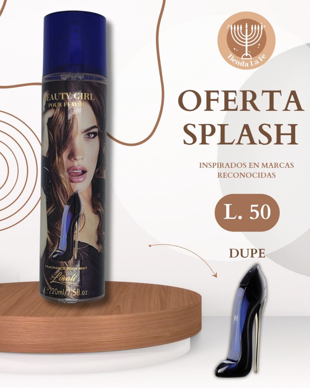 SPLASH LOVALI BEAUTY GIRL POUR FEMME 220ML (M) (DUPE CAROLINA HERRERA GOOD GIRL)