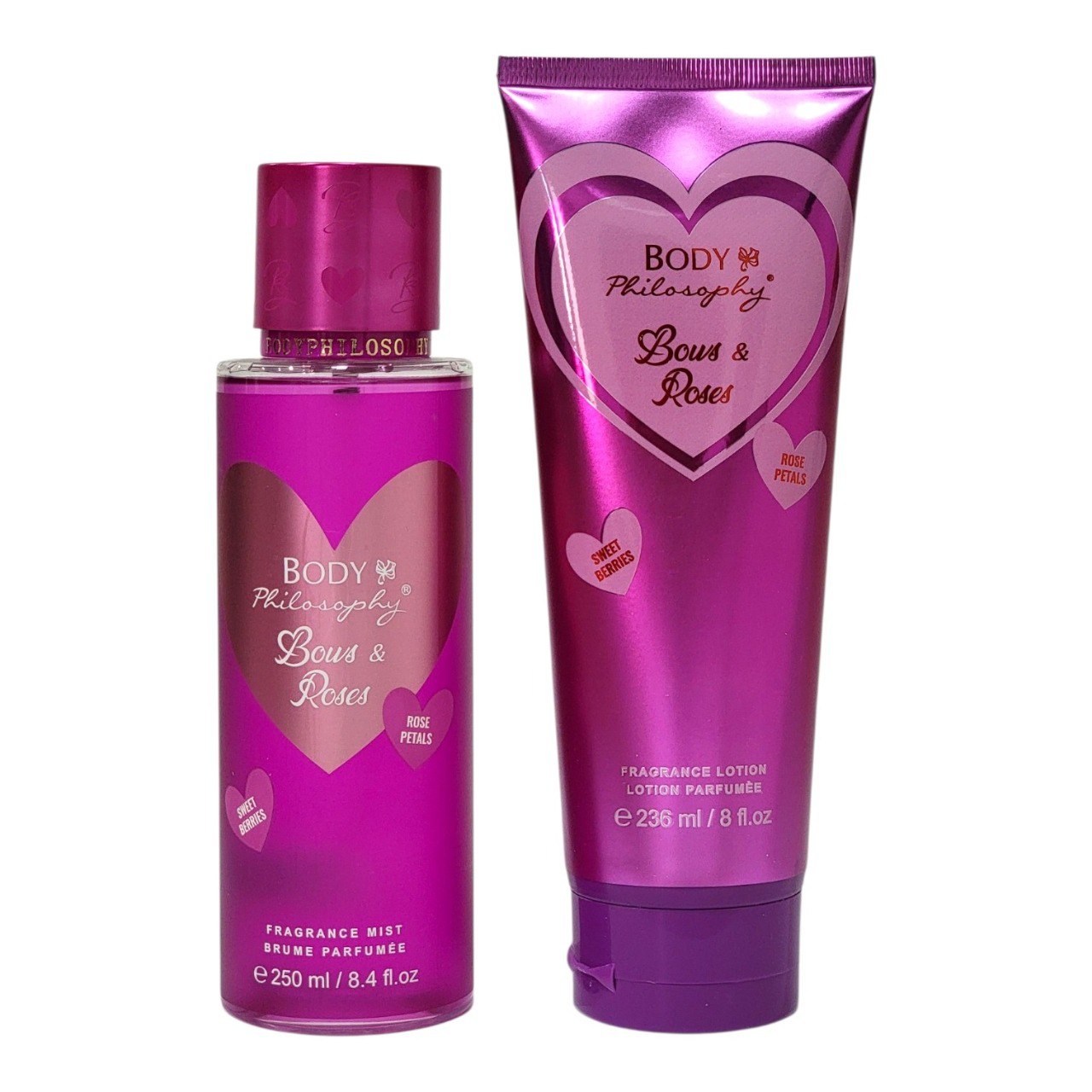 SET BODY PHILOSOPHY BOUS & ROSES SPLASH Y CREMA CORPORAL (M) (AROMA SIMILAR A VICTORIAS SECRET BOROS & ROSES)