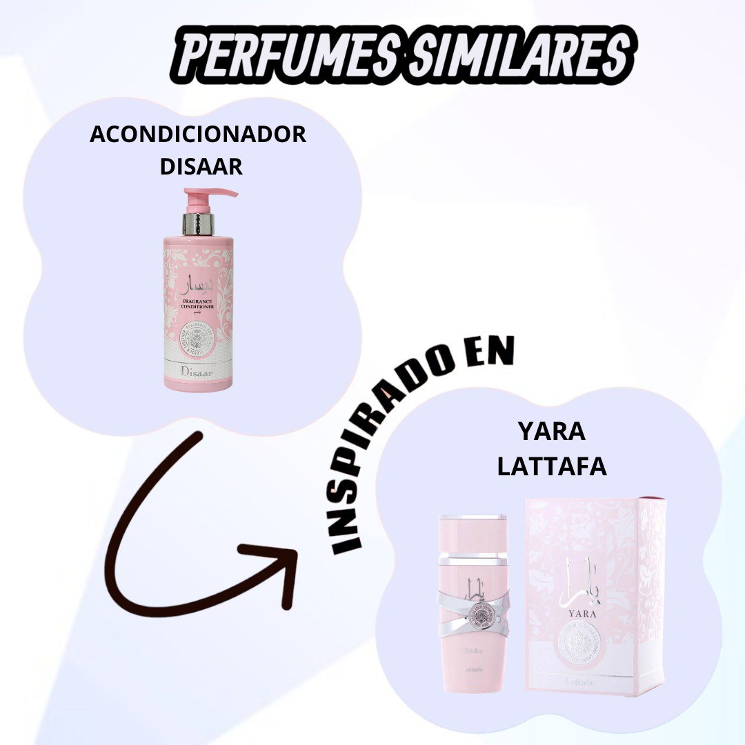ACONDICIONADOR SUAVIZANTE CON FRAGANCIA DISAAR 300ML (AROMA SIMILAR A LATTAFA YARA)