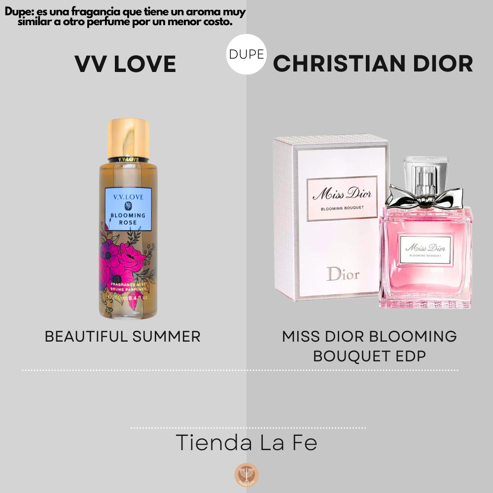 SPLASH VV LOVE BLOOMING ROSE 250ML (M) (DUPE DE CHRISTIAN DIOR MISS DIOR BLOOMING BOUQUET EDP 100ML)