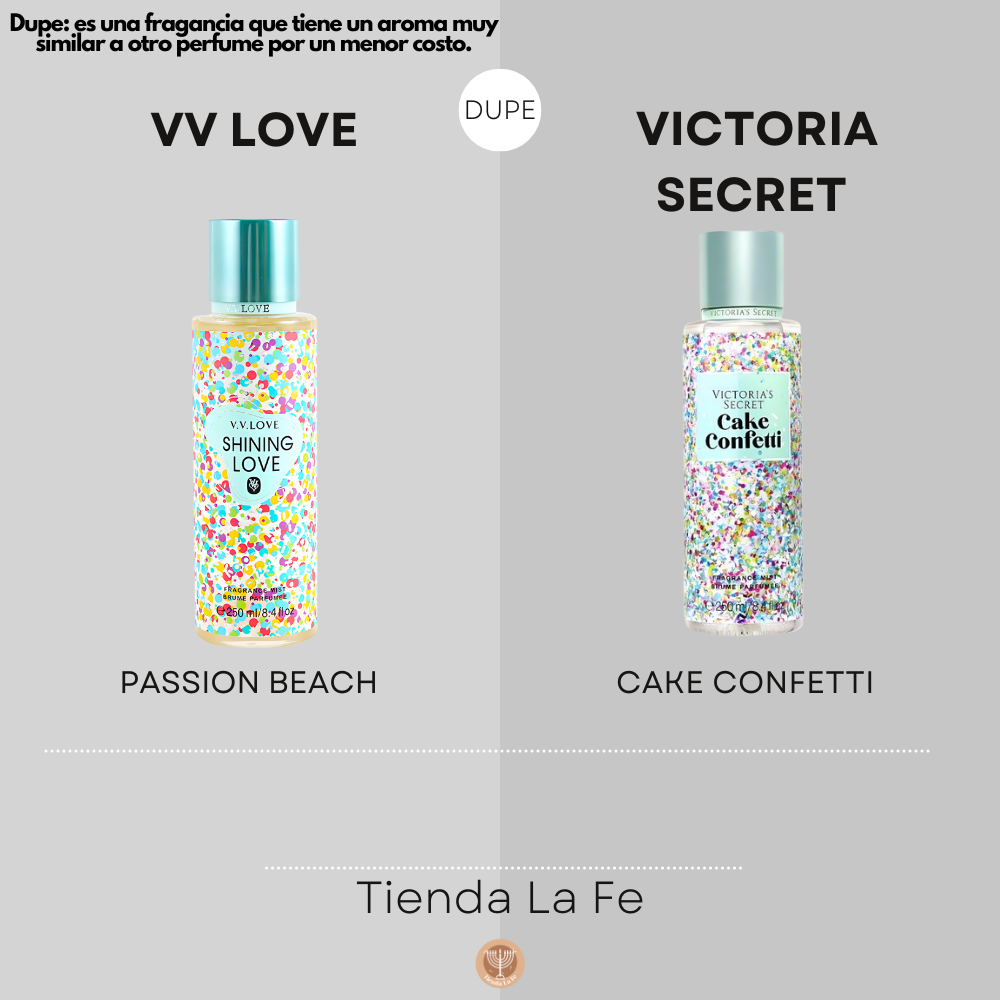 SPLASH VV LOVE SHINING LOVE 250ML (M) (DUPE DE VICTORIAS SECRET SPLASH CAKE CONFETTI  250ML)