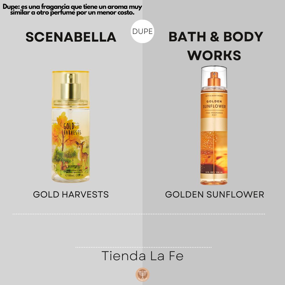 SPLASH SCENABELLA GOLD HARVESTS 88ML (M) (DUPE DE BATH & BODY WORKS GOLDEN SUNFLOWER MIST 236ML)