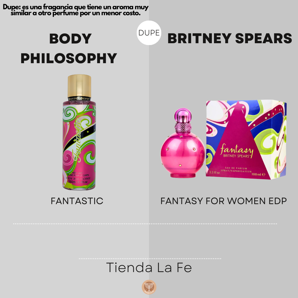 SPLASH BODY PHILOSOPHY FANTASTIC 250ML (M)(DUPE DE BRITNEY SPEARS FANTASY FOR WOMEN EDP 100ML)