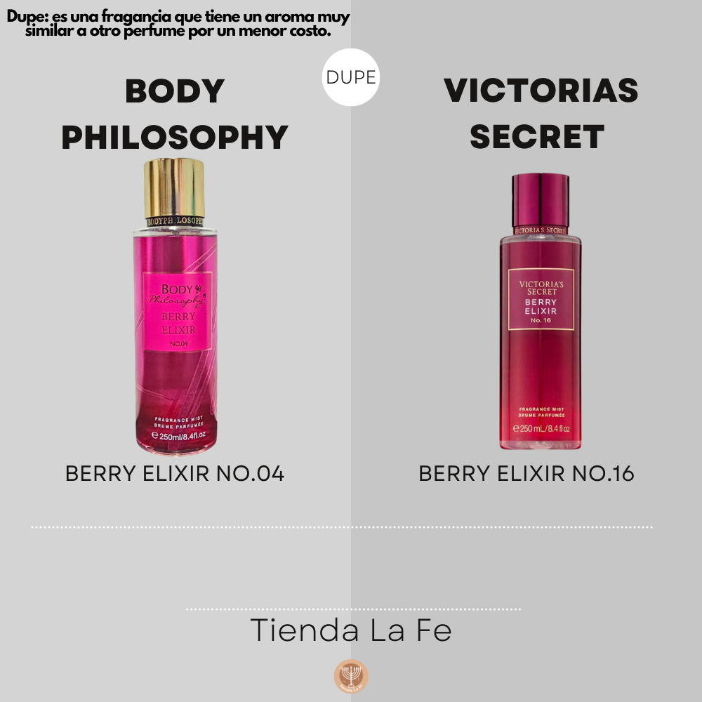 SPLASH BODY PHILOSOPHY BERRY ELIXIR NO.04 (M)(DUPE DE VICTORIAS SECRET SPLASH PURE BERRY ELIXIR NO.16 250ML)