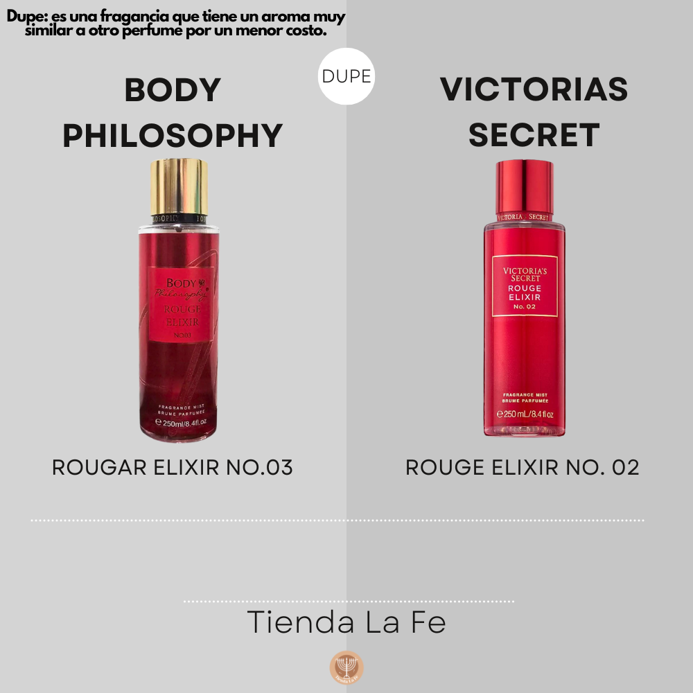 SPLASH BODY PHILOSOPHY ROUGAR ELIXIR NO.03 250ML (M)(DUPE DE VICTORIAS SECRET SPLASH ROUGE ELIXIR NO. 02 250ML)