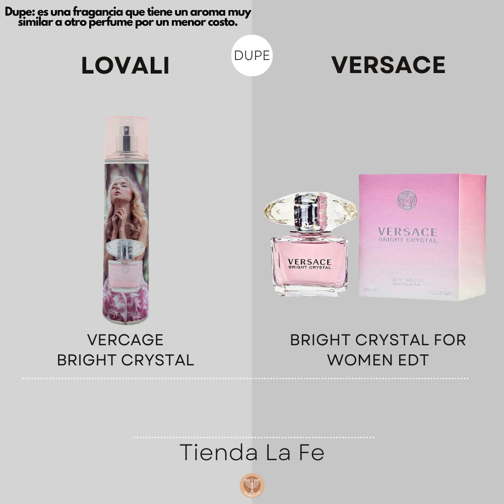 SPLASH LOVALI FRAGRANCES VERCAGE BRIGHT CRYSTAL 220ML (M)(DUPE DE VERSACE BRIGHT CRYSTAL FOR WOMEN EDT 90ML)