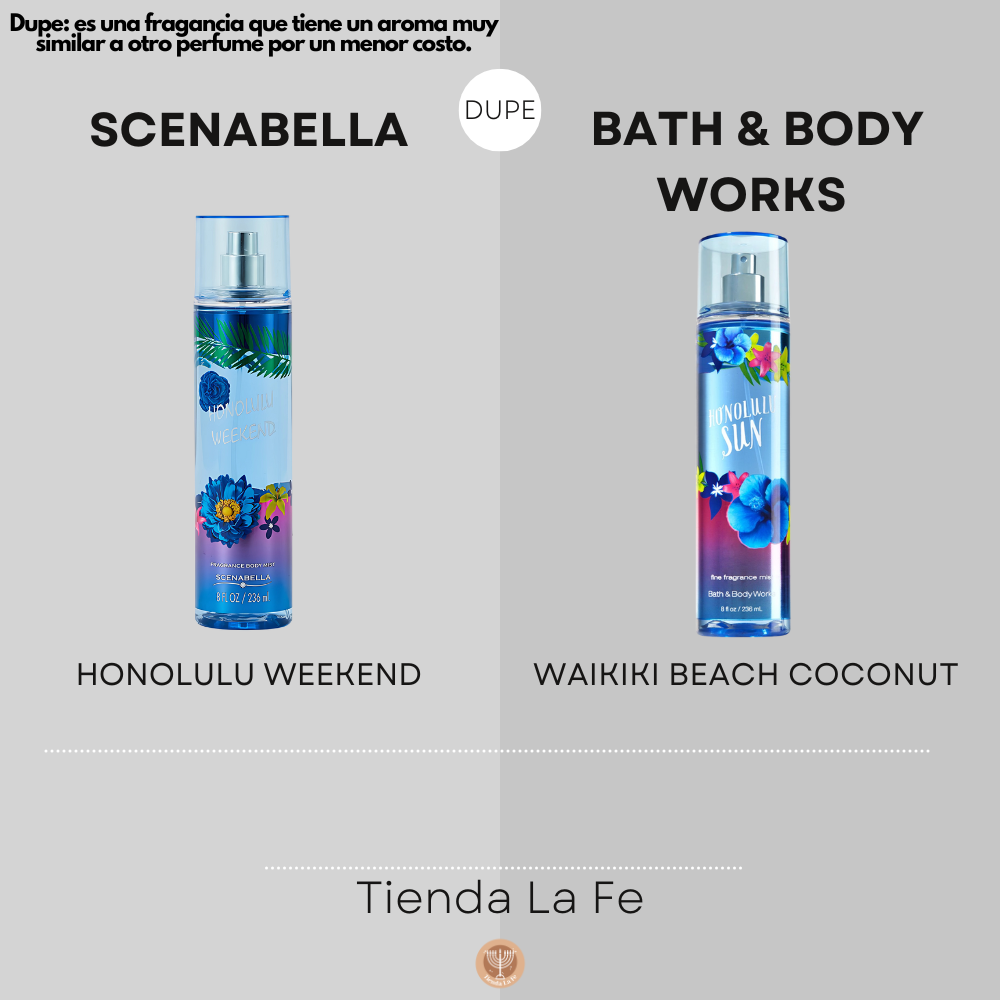 SPLASH SCENABELLA HONOLULU WEEKEND 236ML (M)(DUPE DE BATH & BODY WORKS HONOLULU SUN 236ML)