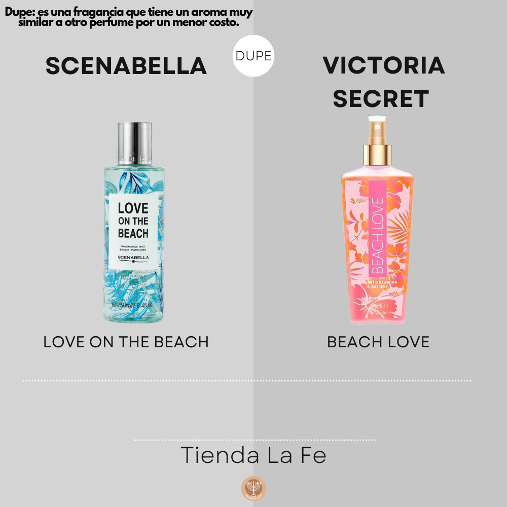 BODY MIST SCENABELLA LOVE ON THE BEACH 250ML (M) (DUPE DE VICTORIA SECRET BEACH LOVE)