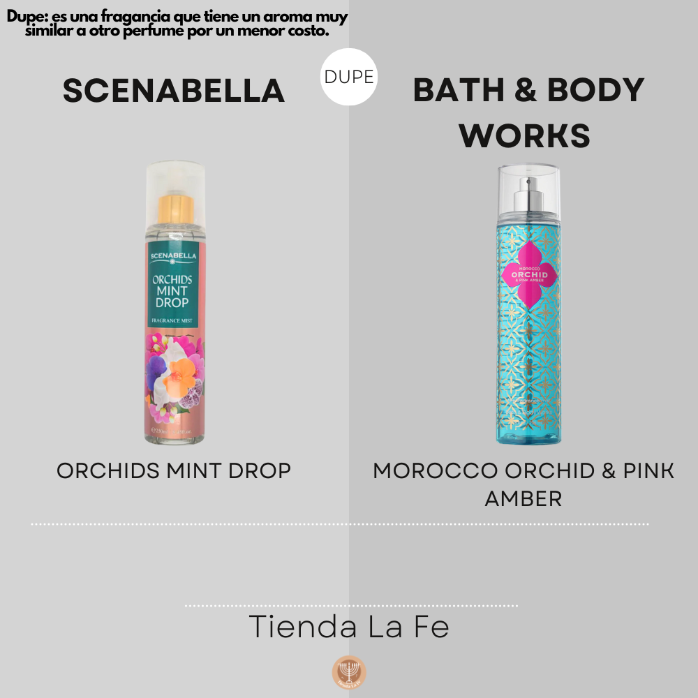 SPLASH SCENABELLA ORCHIDS MINT DROP 250ML (M)(DUPE DE BATH & BODY WORKS MOROCCO ORCHID & PINK AMBER 236ML)
