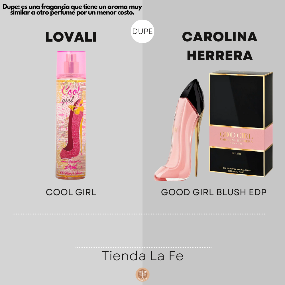 SPLASH LOVALI COOL GIRL 220ML (M)(DUPE DE CAROLINA HERRERA GOOD GIRL BLUSH EDP 80ML)