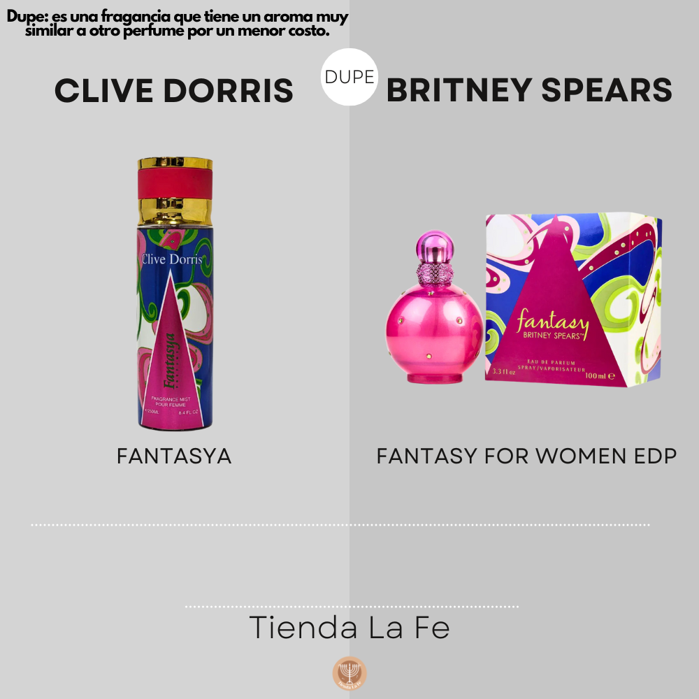 SPRAY PERFUMADO CONCENTRADO CLIVE DORRIS FANTASYA 250ML M DUPE DE BR spray-perfumado-concentrado-clive-dorris-fantasya-250ml-m-dupe-de-br