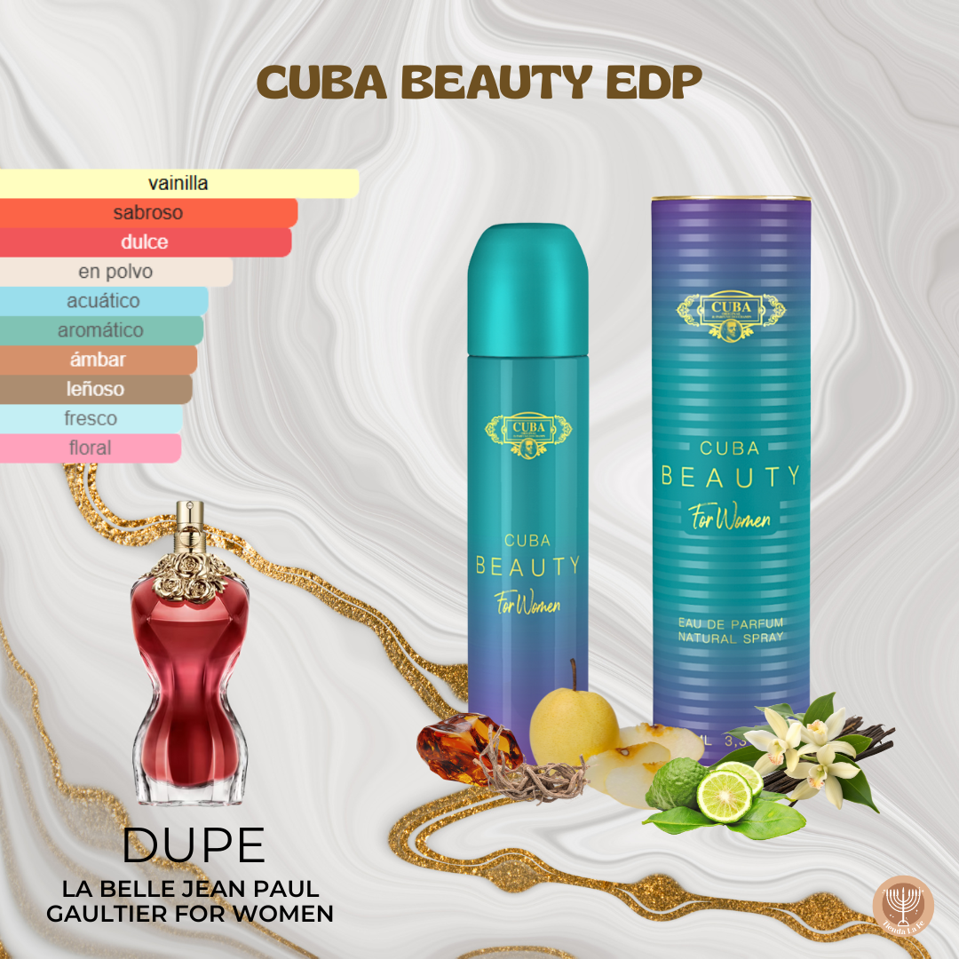 CUBA BEAUTY FOR WOMEN EDP 100ML (M)(DUPE DE JEAN PAUL GAULTIER LA BELLE EDP)