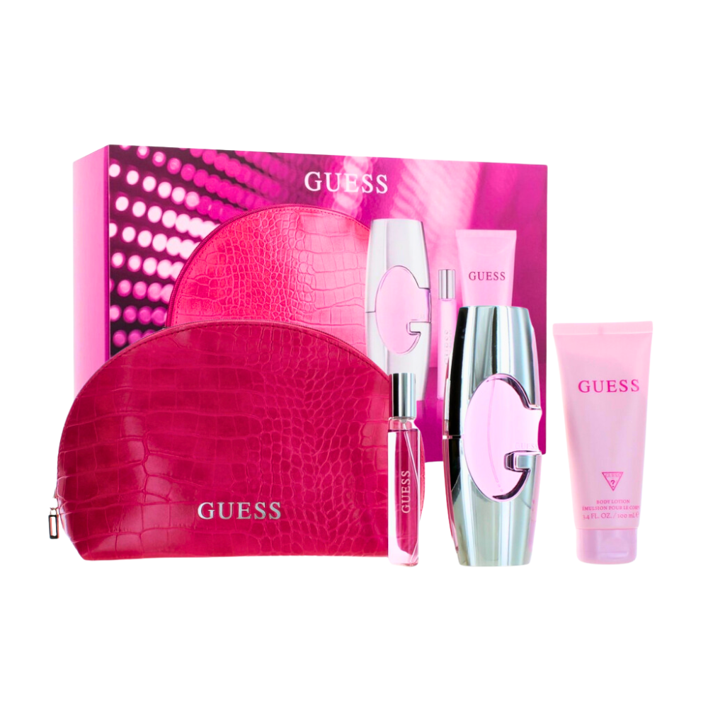 SET GUESS FOR WOMEN EDP 75ML, MINI EDP 15ML, BODY LOTION 100ML, BOLSA DE VIAJE (M)