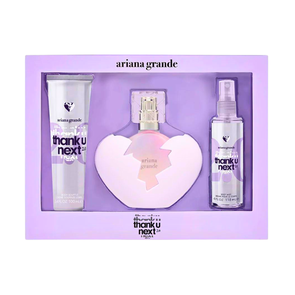 SET ARIANA GRANDE THANK U NEXT 2.0 EDP 100ML, BODY MIST 118ML, BODY LOTION 100ML (M)