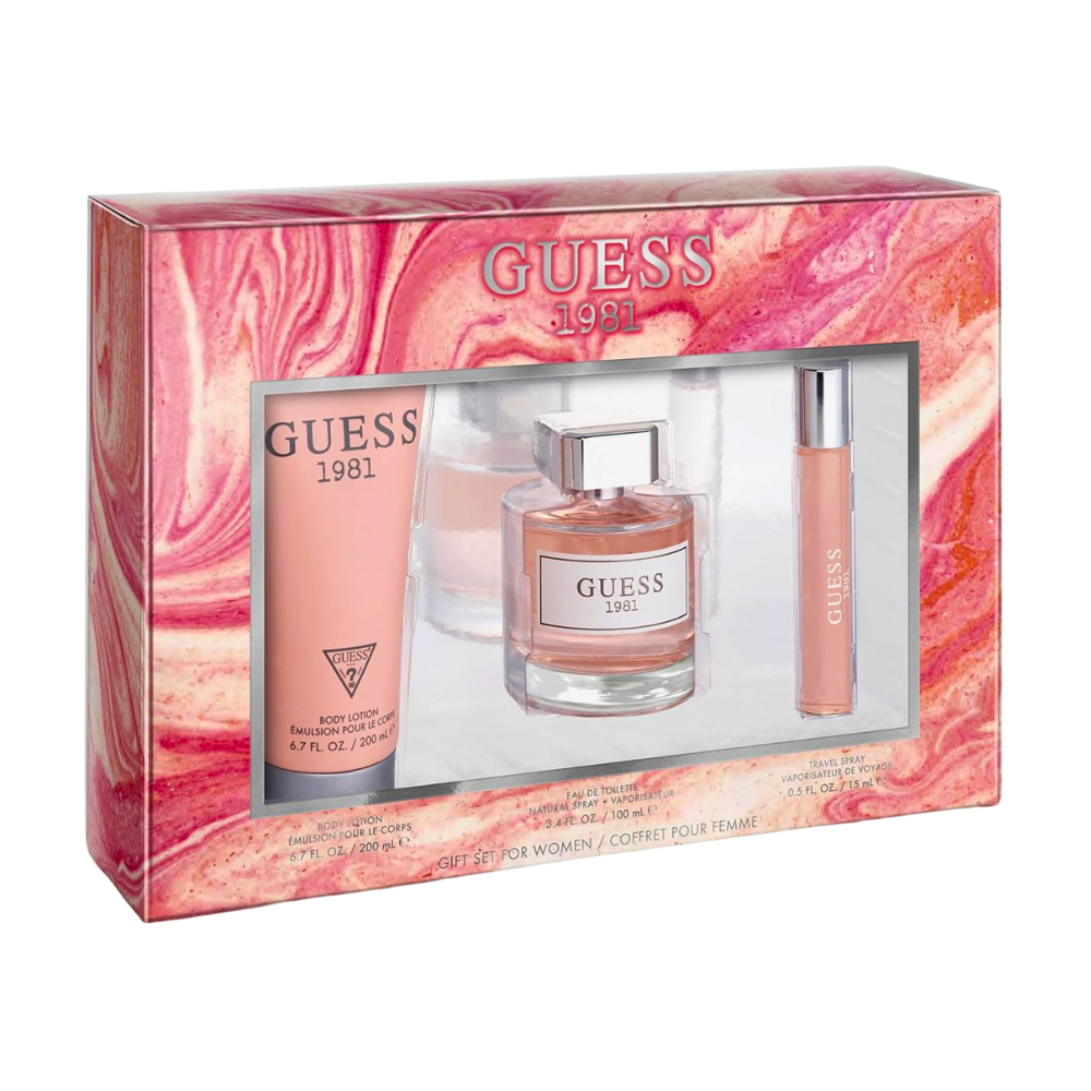 SET GUESS 1981 EDT 100ML, EDT 15ML, BODY LOTION 200ML (M)