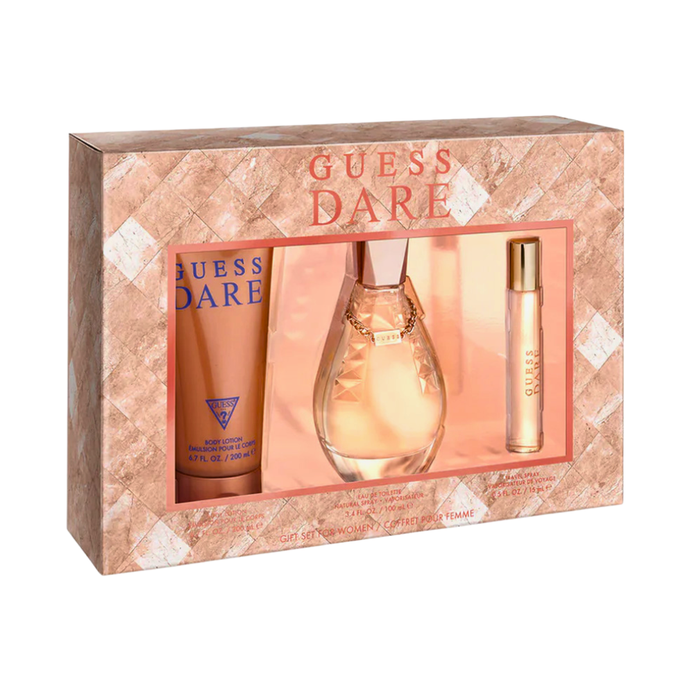 SET GUESS DARE EDT 100ML, EDT 15ML, BODY LOTION 200ML (M)