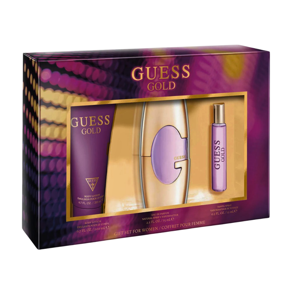 GUESS GOLD FOR WOMEN EDP 75ML, EDP 15ML, BODY LOTION 200ML (M)