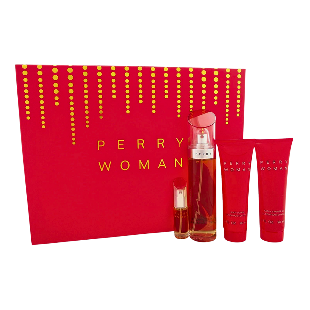 SET PERRY ELLIS PERRY WOMAN EDP 100ML, EDP 7.5ML, SHOWER GEL 90ML, BODY LOTION 90ML (M)