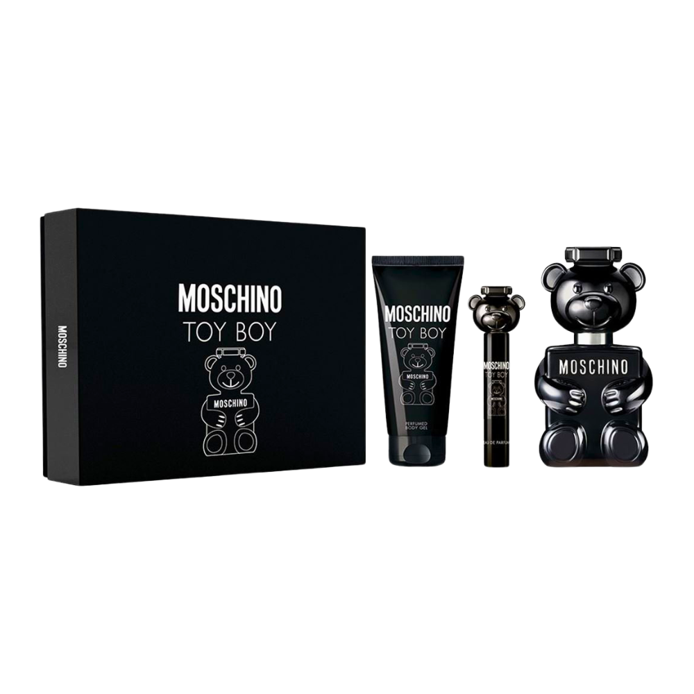 SET MOSCHINO TOY BOY EDP 100ML, EDP 10ML, BODY LOTION 100ML (H)