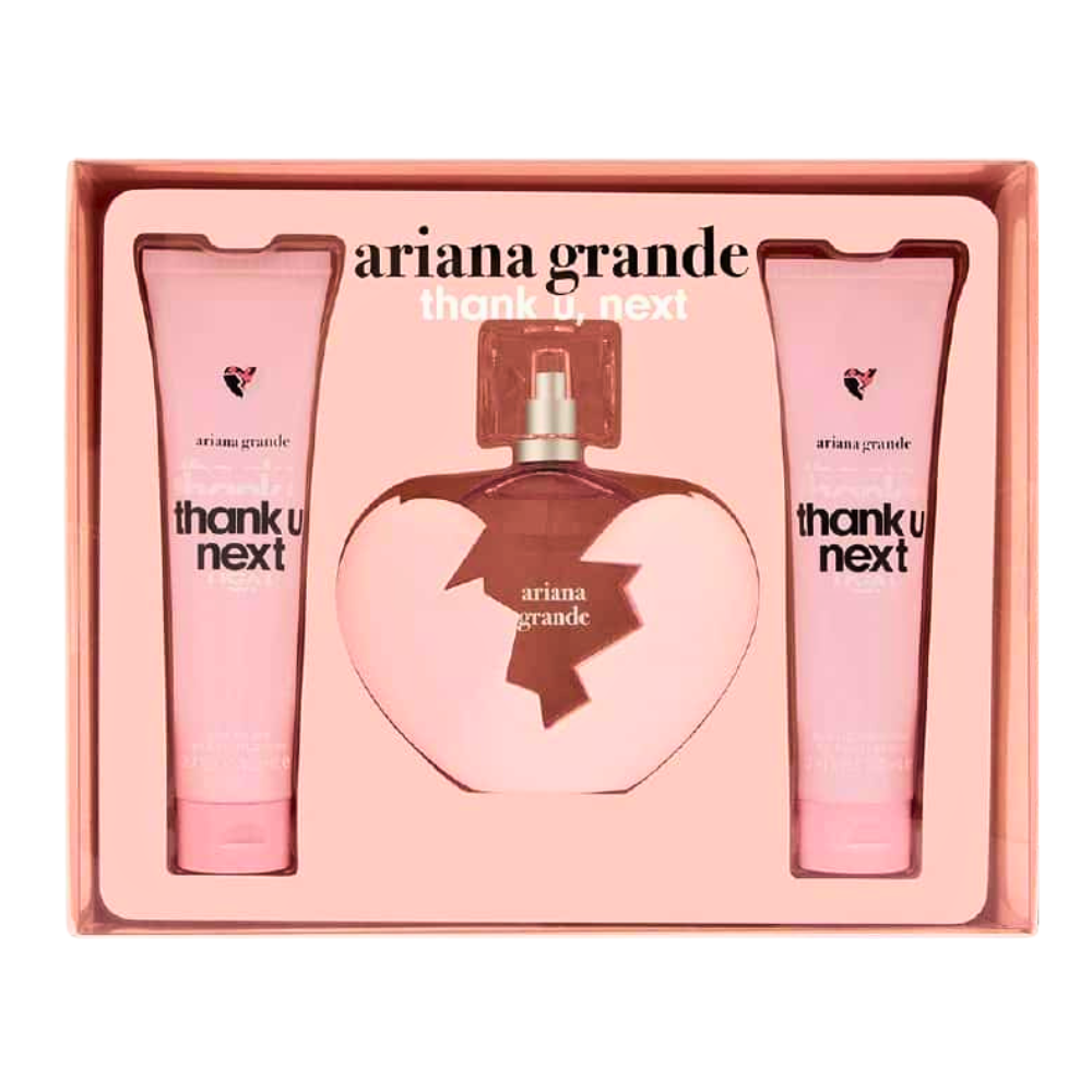 SET ARIANA GRANDE THANK U NEXT EDP 100ML, BODY LOTION 100ML, SHOWER GEL 100ML (M)