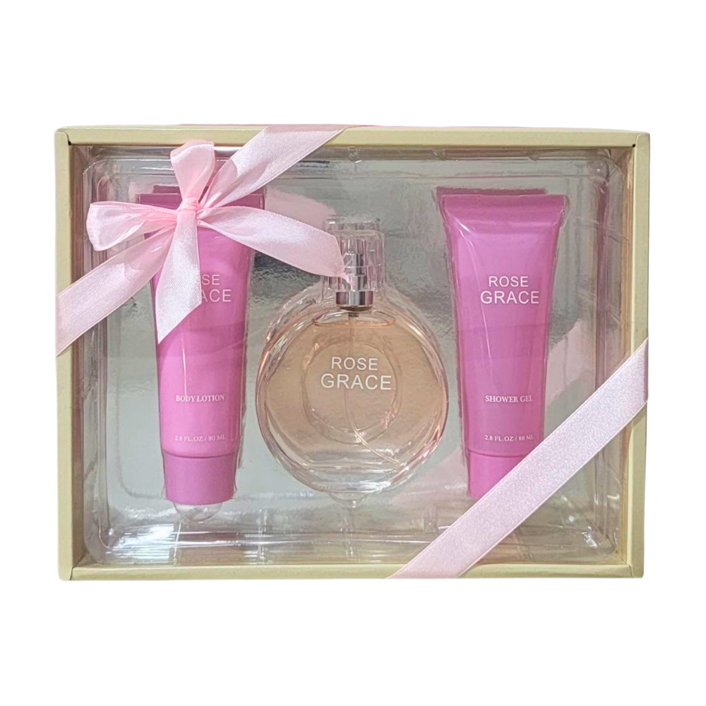 SET ROSE GRACE EDP 100ML, BODY LOTION 80ML, SHOWER GEL 80ML (M)