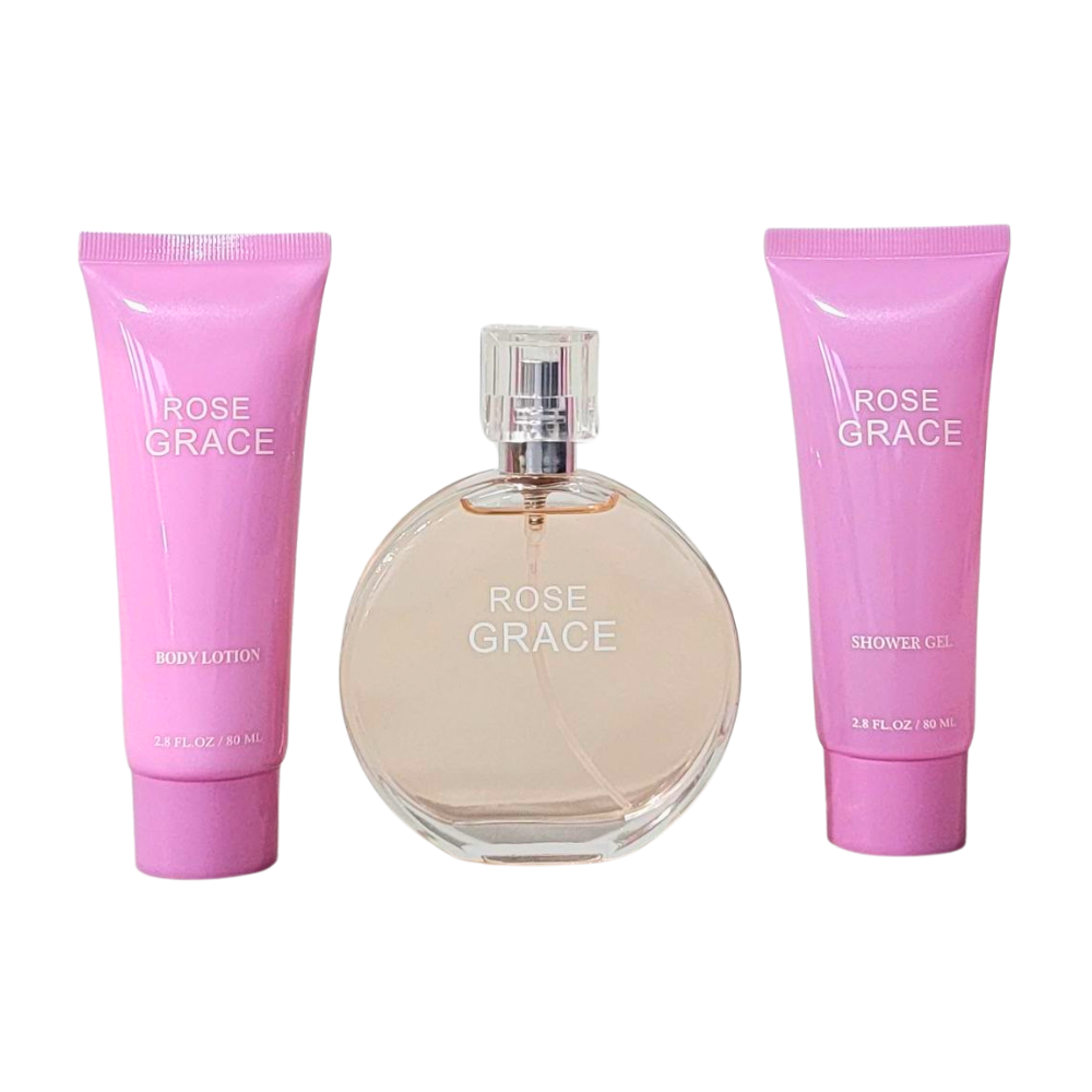 SET ROSE GRACE EDP 100ML, BODY LOTION 80ML, SHOWER GEL 80ML (M)