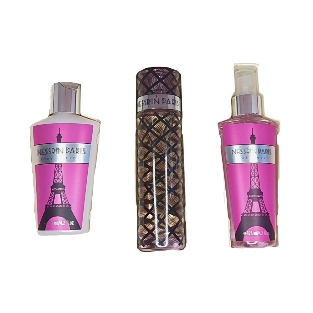 SET NESSRIN PARIS EDP 100ML, BODY MIST 125ML, BODY LOTION 125ML (M)