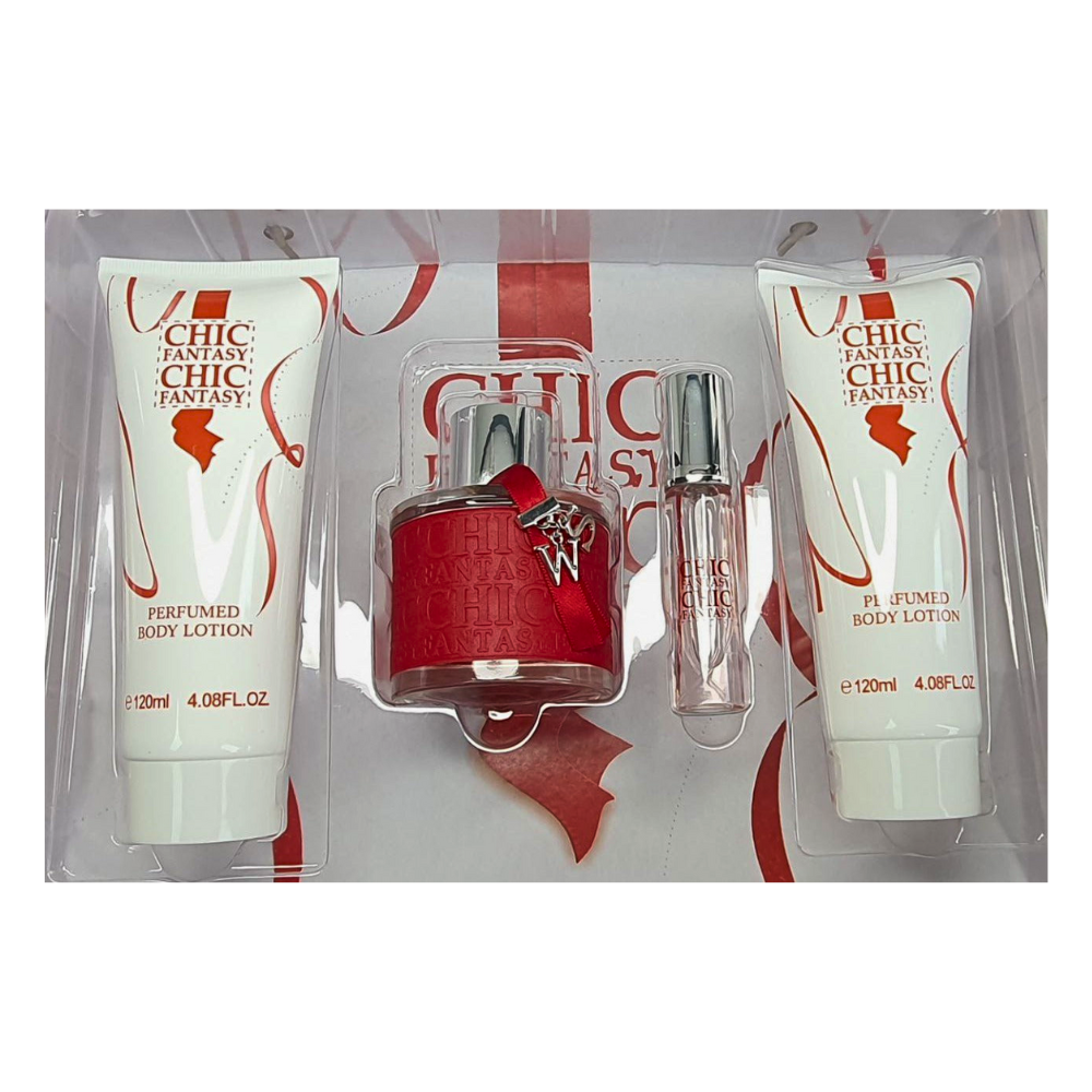 SET CHIC FANTASY FEMME EDP 100ML, EDP 15ML, BODY LOTION 120ML, BODY LOTION 120ML (M)