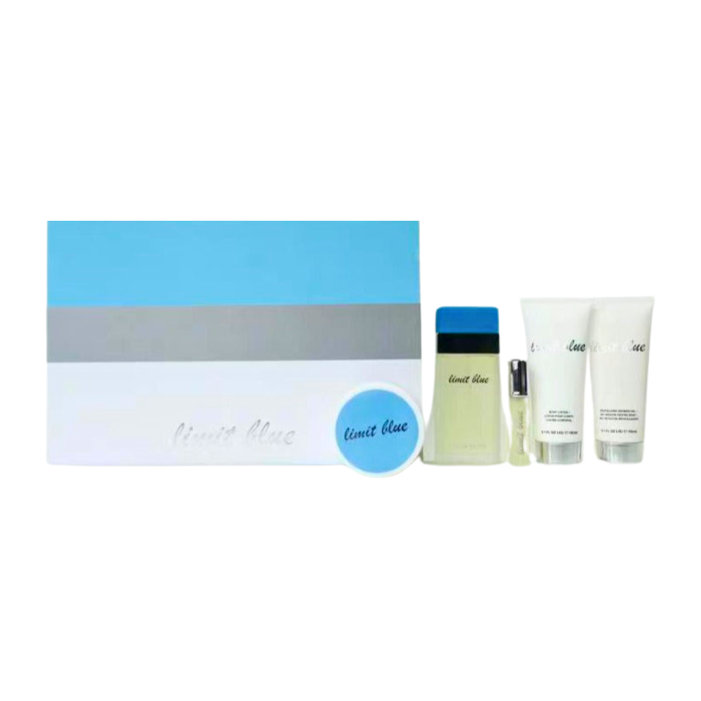 SET LIMIT BLUE EDT 100ML, EDT 15ML, BODY LOTION 150ML, SHOWER GEL 150ML (M)