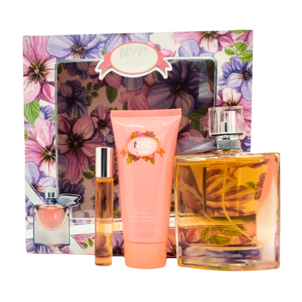 SET NYC SCENTS EDT 100ML, EDT 15ML, BODY LOTION 100ML (M)